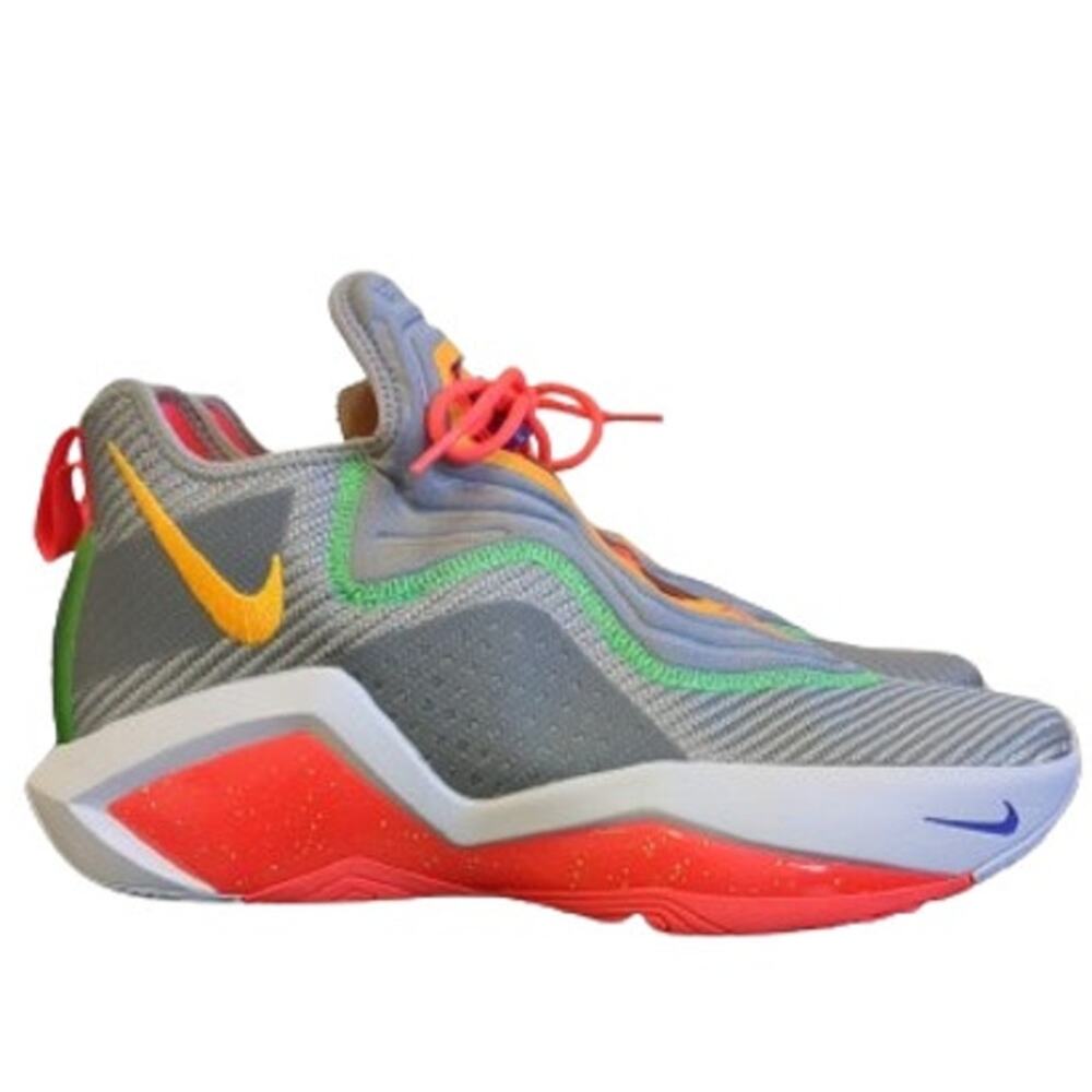 Nike Mens Lebron Soldier XIV 14 Basketball Shoes-Grey/Orange-Size 12-NNTNB-S115